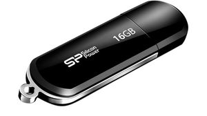 USB Stick, LuxMini, 16GB, USB 2.0, Black / Silver