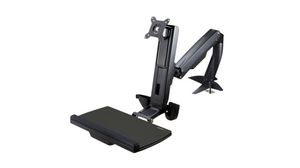 Desk Mount Monitor Arm with Keyboard Tray, 75x75 / 100x100, 8kg