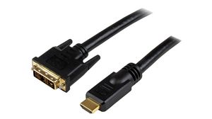 Kabel wideo, Wtyk HDMI - Złącze DVI-D 18+1-stykowe, męskie, 1920 x 1200, 3m
