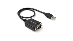 USB seriell adapter, RS-232, 1 DB9, hane