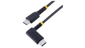 Cable, Wtyk USB C - Wtyk USB C, 150mm, USB 2.0, Czarny