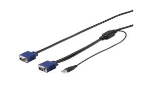 KVM-sovitinkaapeli, VGA / USB, 3m