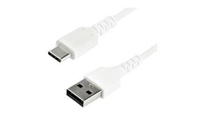 Cable, Wtyk USB A - Wtyk USB C, 1m, USB 2.0, Biały