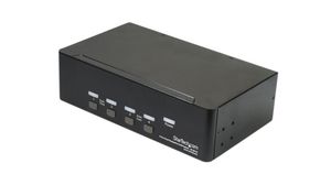 4-Port Dual DisplayPort KVM Switch with Audio and USB Hub, 3840 x 2160, DisplayPort - USB-A