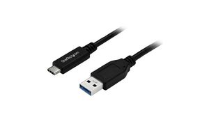 Kabel, USB A-Stecker - USB C-Stecker, 1m, USB 3.0, Schwarz