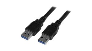 Cable, Wtyk USB A - Wtyk USB B, 3m, USB 3.0, Czarny