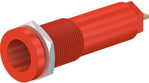 Laboratory socket 5 kV, red, Red, Gold-Plated, 1kV, 10A