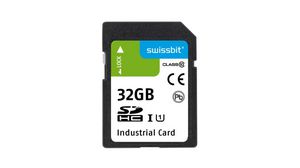 Industrial Memory Card, SD, 32GB, 97MB/s, 84MB/s, Black