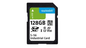 Industrial Memory Card, SD, 128GB, 95MB/s, 81MB/s, Black