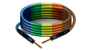 Audio Cable, Mono, 6.35 mm Jack Plug - 6.35 mm Jack Plug, 3m