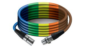 Audiokábel, Egyes, XLR 3-tűs foglalat - XLR 3-Pin Plug, 6m