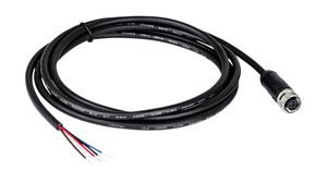 Cable, M12 Plug - Bare End, A-Coded, IP67, 2m