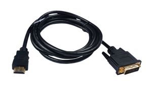 Video Cable, HDMI Plug - DVI Plug, 1920 x 1080, 2m