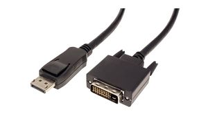Video Cable, DisplayPort Plug - DVI-D 18 + 1-Pin Male, 1920 x 1080, 2m