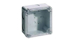 Boîte de dérivation avec couvercle transparent, 110x110x60mm, Thermoplastique