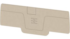 End Plate, Dark Beige, 76 x 29mm, PU=Pack of 50 pieces