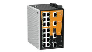 Ethernet Switch, RJ45 Ports 18, Fibre Ports 2SFP, 1Gbps, Managed
