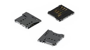 Memory Card Connector, Push / Push, Micro SIM, Poles - 8