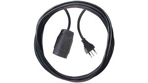 Extension Cable IP20 PVC CH Type J (T12) Plug - CH Type J (T13) Socket 5m Black