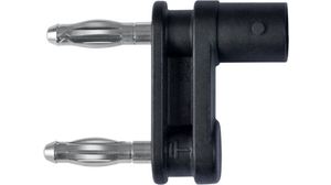 BNC Adapter, Black, Nickel-Plated, 33V, 3A