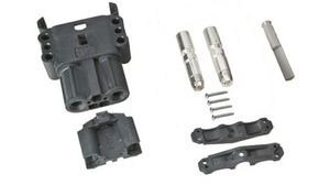 Battery Connector Kit, Socket, 2 Poles, 6AWG, 160A, Grey