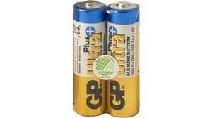 Primary Battery, Alkaline, AA, 1.5V, Ultra Plus, Pack of 2 pieces