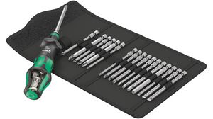 Bit- und Schraubendrehersatz, 19Stück, Ergonomisch, Kreuzschlitz / Pozidriv / Torx / Sechskant / Schlitz