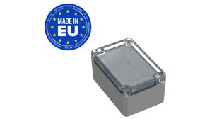 Plastic Enclosure with Clear Lid Universal 120x80x60mm Light Grey ABS / Polycarbonate IP65 / IK07