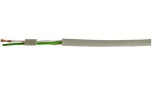 Multicore Cable, YY Unshielded, PVC, 2x 0.5mm², 100m, Grey