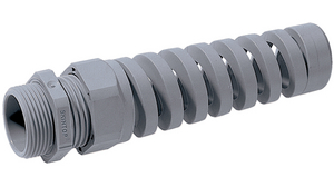 Kabelförskruvning med böjningsskydd, 7 ... 13mm, M20, Polyamid, Ljusgrå