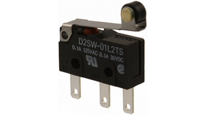 Micro Switch D2SW, 3A, 1CO, 0.59N, Hinge Roller Lever