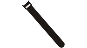 Hook and Loop Cable Tie 200 x 13mm Fabric / Polyamide Black