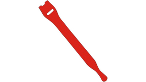 Hook and Loop Cable Tie 200 x 13mm Fabric / Polyamide Red