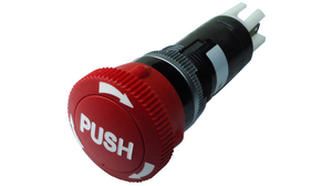 Emergency stop push-button, 1NO+1NC, IP65