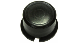 Switch Cap Round 9.6mm Black / Transparent Plastic