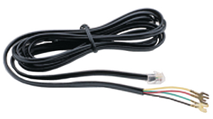 Telephone Cable, RJ45 Plug - Cable Lug, Flat, 2m, Black