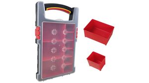 Plastic Storage Box with Removable Draws, 340x200x55mm, Clear