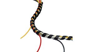 Cable Spiral Wrap Tubing, 7 ... 35mm, Polyvinyl Chloride (PVC), 25m, Black