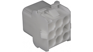 Receptacle housing, Straight, 6.35 mm, 9 Pole