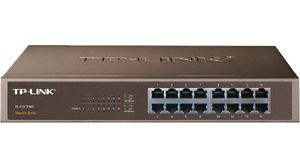 Ethernet Switch, RJ45 Ports 16, 1Gbps, Unmanaged