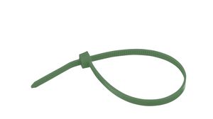 Cable Tie 300 x 4.8mm, Polyamide 6.6 W, 215.75N, Green, Pack of 100 pieces