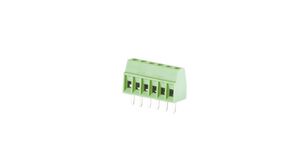 PCB Terminal Block, THT, 2.54mm Pitch, Right Angle, Screw, Clamp, 3 Poles