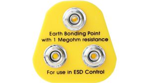ESD Earth Bonding Plug, UK Type G (BS1363) Plug, 3x 10 mm Stud