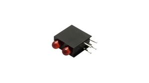LED dioda pro desku plošných spojů 3mm Červená 270mcd 632nm
