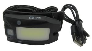 Headlamp, LED, Rechargeable, 150lm, 18m, IPX4, Black