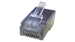 STP Modular Plug, RJ45, CAT6, 8 Positions, 8 Contacts, Shielded, Pack of 100 pieces