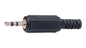 Stereo Jack Connector, Plug, Stereo, Straight, 2.5 mm, Plug