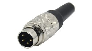 Mini Connector Plug 4 Contacts, 6A, 250V, IP67