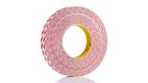 GPT -020F Clear Double Sided Plastic Tape, 0.202mm Thick, PP Backing, 25mm x 50m