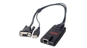 KVM Cable, USB A hane / DB-9 hona - RJ45 hona, 125mm